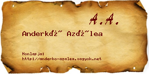 Anderkó Azálea névjegykártya